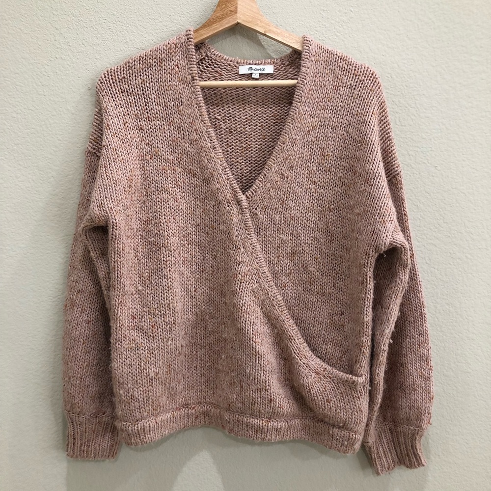 Madewell Beresford Front Wrap Pullover Sweater